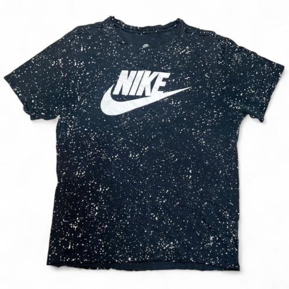 Nike Men's Gray Speckled Athletic Short Sleeve Shirt